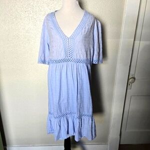 Knox Rose Light Blue lined Baby Doll Dress NWT